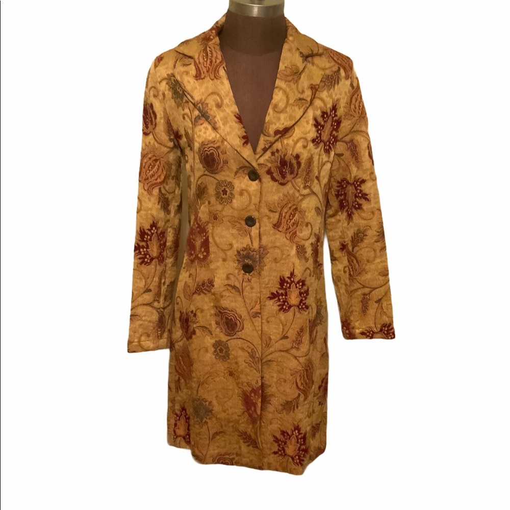 CAbi long printed blazer